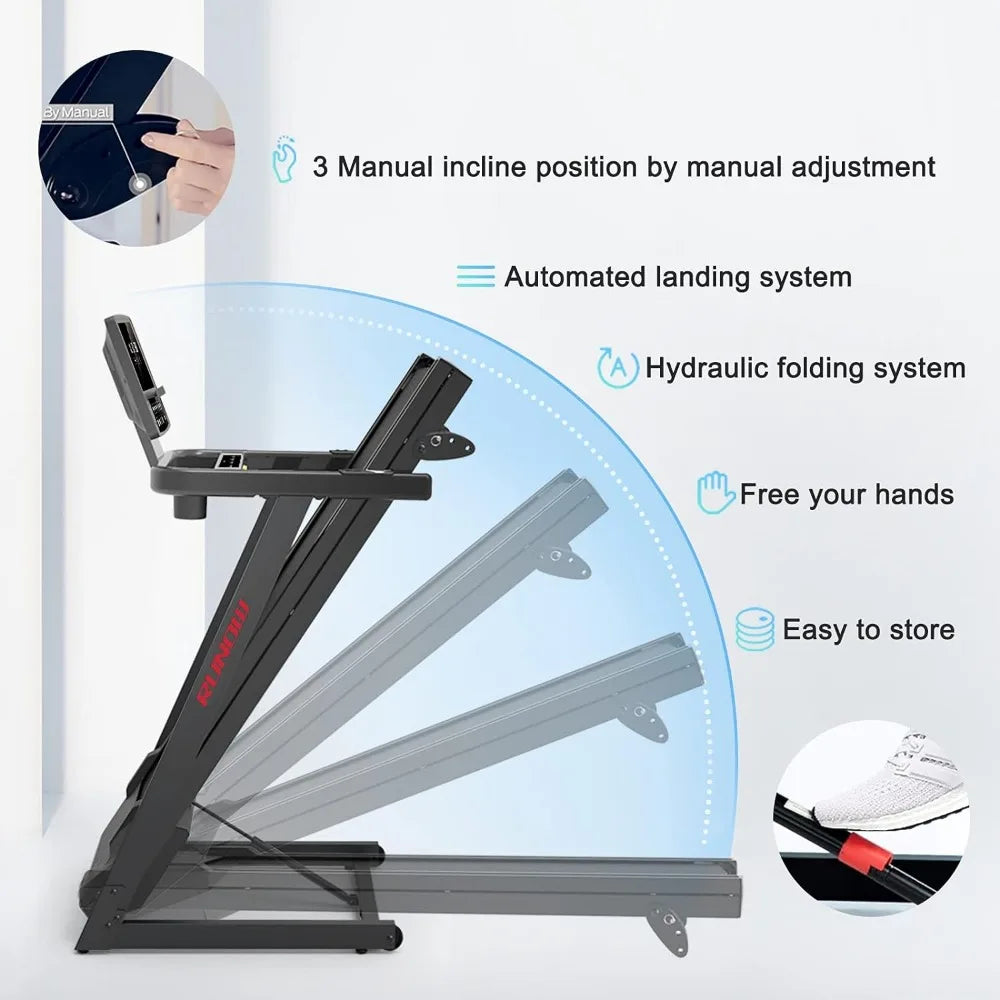 Foldable Treadmill With Incline Bieżnie Running Machine