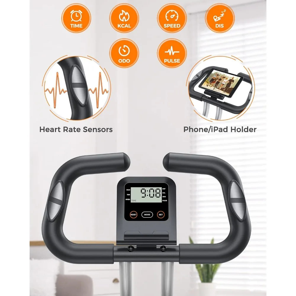 Folding Exercise Bike for Seniors, Magnetic X-Bike for Home