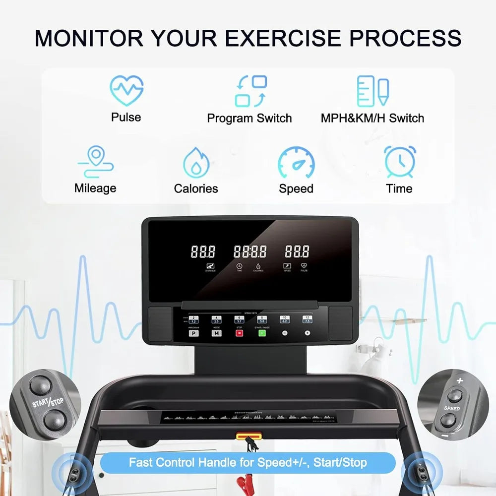 Foldable Treadmill With Incline Bieżnie Running Machine